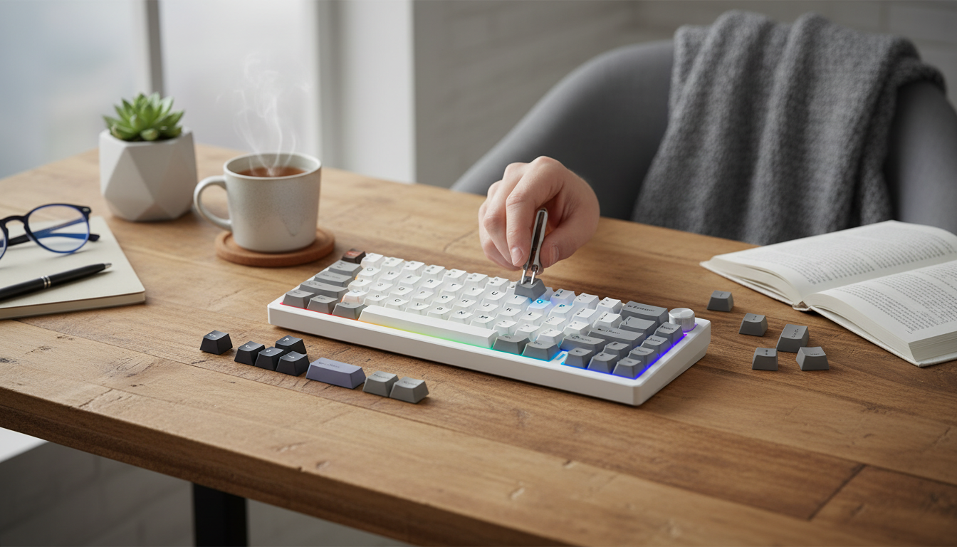 65% Wireless Keyboard with Knob: Hot-Swap, RGB, QMK/VIA